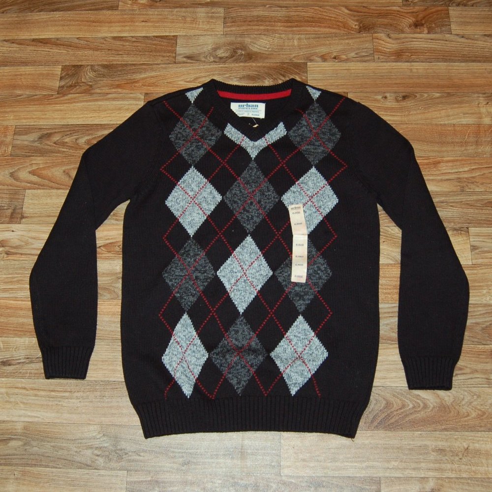 Urban Pipeline Big Boy Argyle V-Neck Sweater
